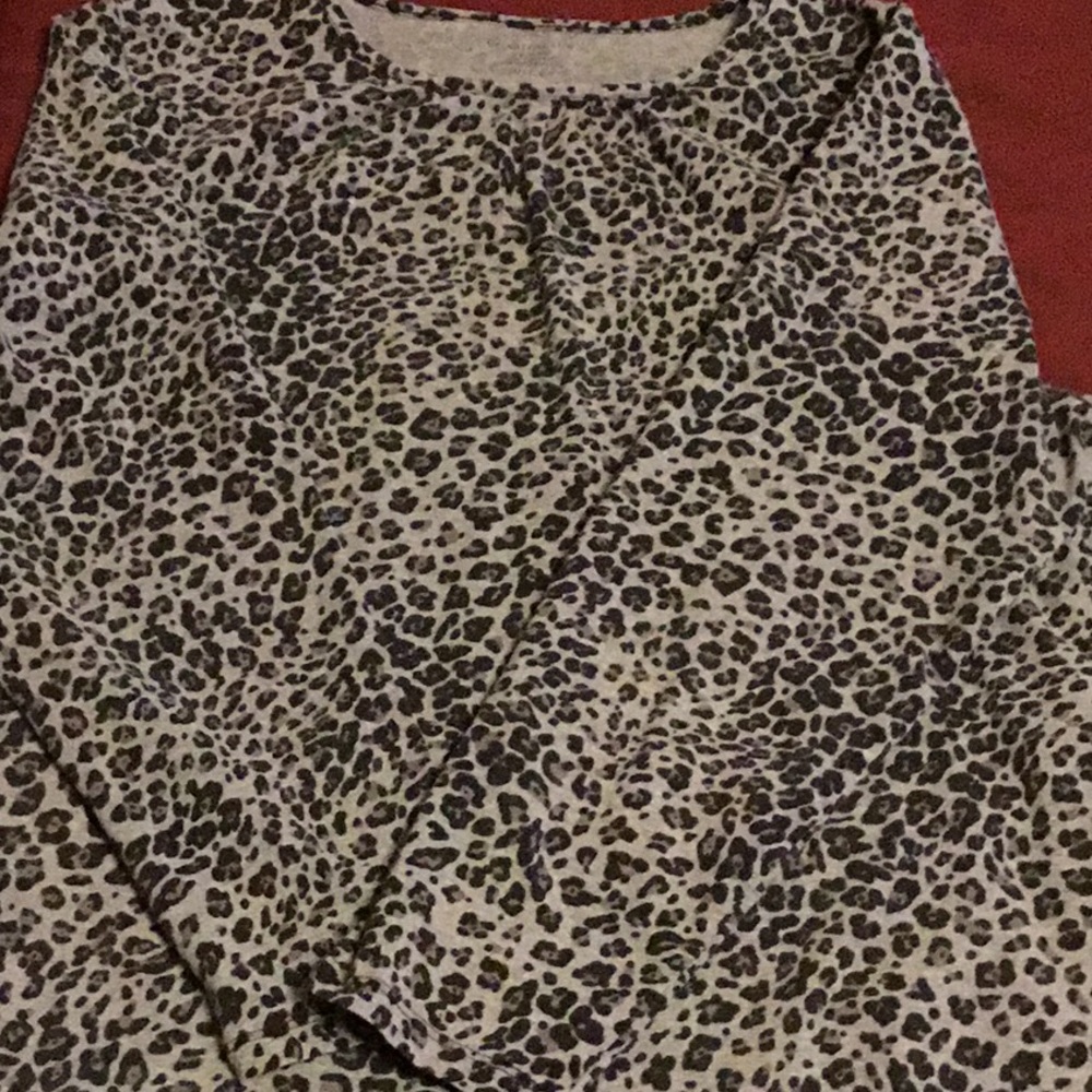 Charter club round neck gray and black  shirt